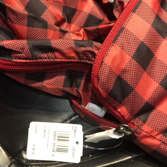 NWT Coach packable backpack with gingham print - Picture 7 of 8